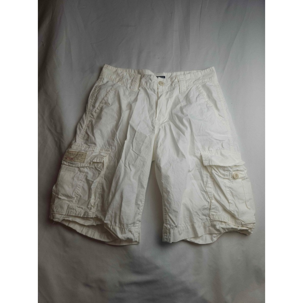 Polo Jeans Co Ralph Lauren Mens White Cargo Shorts Size 30